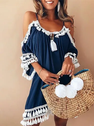 Elegant Polyester Midi Dress