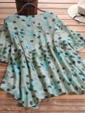 Short Sleeve Buttoned Sweet Cotton-Blend Shirts & Tops