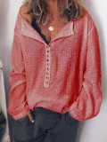 Long Sleeve Casual Shirt Collar Cotton Shirts & Tops