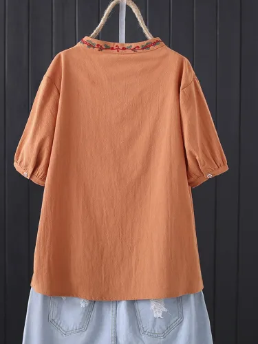 Short Sleeve V Neck Shirts & Tops