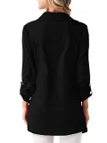 Chiffon Asymmetric Button Solid Shirt Collar Casual Blouse & Shirts