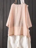 Short Sleeve Cotton-Blend Shirts & Tops