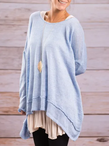 Casual Solid High Low T-Shirt