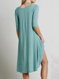 V neck Casual Long Sleeve Buttoned Plus Size T-Shirt