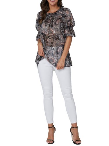 As Picture Half Sleeve Chiffon Shirts & Tops