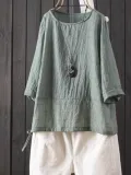 Short Sleeve Cotton-Blend Shirts & Tops