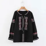 V Neck Long Sleeve Shirts & Tops