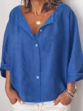 Casual V Neck Long Sleeve Shirts & Tops