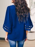 Vintage Solid Color Blouses For Women
