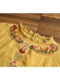 Women Casual Loose Embroidered Tops Tunic Blouse Shirt
