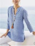 3/4 Sleeve Simple & Basic Linen Pockets Shirts