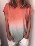 Casual Cotton-Blend O-Neck Shirts & Tops