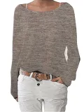 Crew Neck Long Sleeve Cotton Solid T-Shirt