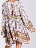 Women Vintage Summer Boho Paneled Dress