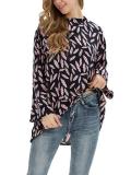 As Picture Casual Asymmetrical Cotton-Blend Shirts & Tops