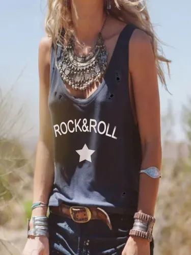 Sleeveless Statement Csaual Vest Tops
