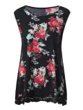 Women Casual Printed Tops Tunic Tanks Vest