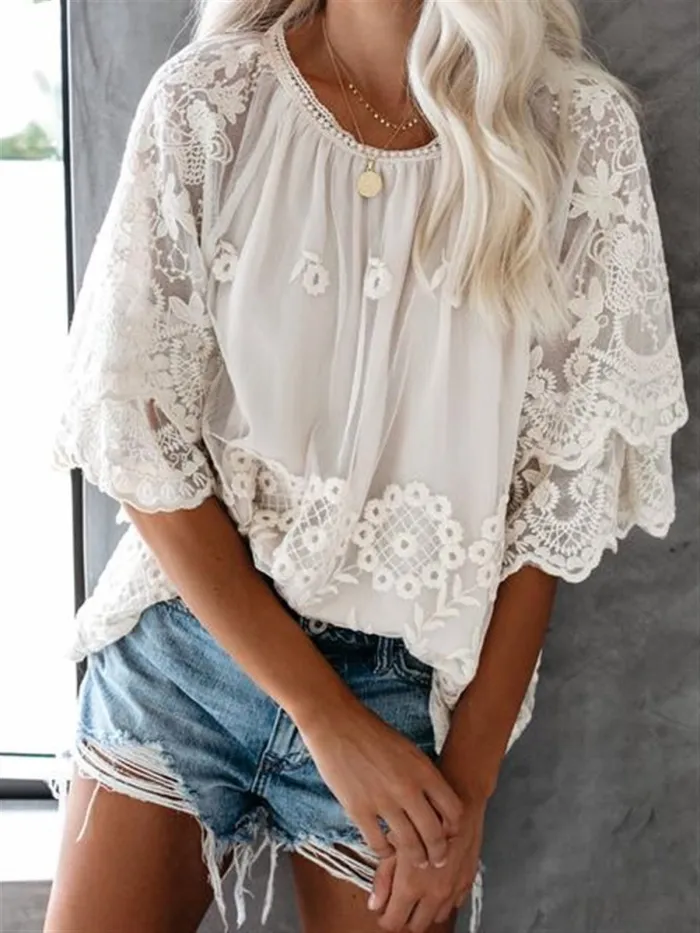 Short Sleeve Crew Neck Tops