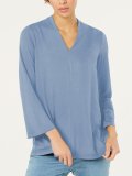 Plus Size Solid Casual V Neck  Tops