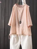 Short Sleeve Cotton-Blend Shirts & Tops