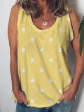 Casual Sleeveless Cotton-Blend Shirts & Tops