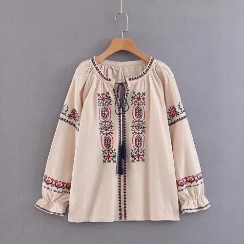 V Neck Long Sleeve Shirts & Tops