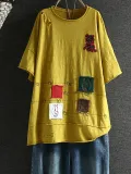 Printed Patchwork Cotton-Blend Shirts & Tops