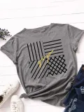 Print Crew Neck Short Sleeve Overhead Casual T-Shirt