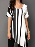 White Striped Casual Shirts & Tops