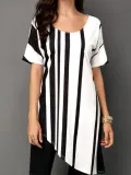 White Striped Casual Shirts & Tops