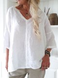Cotton Casual Solid Shirts & Tops