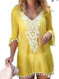 Women Casual Lace Tops Tunic Blouse Shirt
