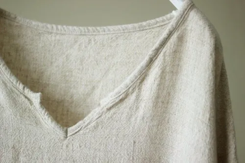 Beige Patchwork Long Sleeve Cotton-Blend Shirts & Tops