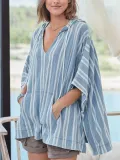 Summer  Pocket striped dress