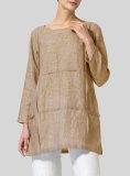 Patchwork Crew Neck Long Sleeve Shirts & Tops