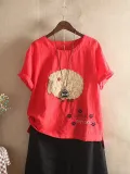 Casual Short Sleeve Round Neck Plus Size Tops
