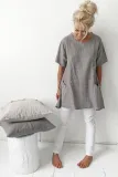 Short Sleeve Crew Neck Pockets Shirts Daily Plus Size Tops