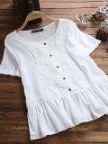 Buttoned Cotton-Blend Shirts & Tops
