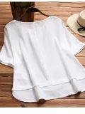 Linen Short Sleeve Shirts & Tops
