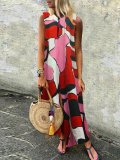 Green Columpio/de Oscilación V Neck Sleeveless Cutout Maxi Dress