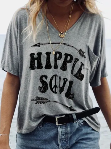 Women Casual Printed Tops Tunic T Shirt Tee