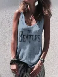 Sleeveless  Printed Shirts & Tops