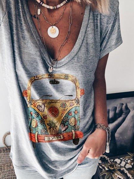 Linen Loose Short-Sleeved Top