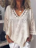 Women Cutout Blouse T Shirt Tunic Tops