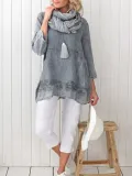 Simple & Basic Long Sleeve Casual Tops
