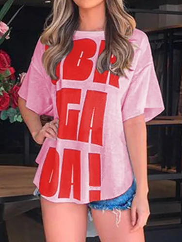 Women Casual Printed Tops Tunic T Shirt