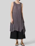 Plus Size Casual Solid Sleeveless Tops