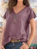 Casual Cotton-Blend Printed Shirts & Tops