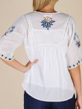 Floral Cotton Vintage Shirts & Tops
