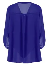 Casual 3/4 Sleeve Linen Shirts & Tops